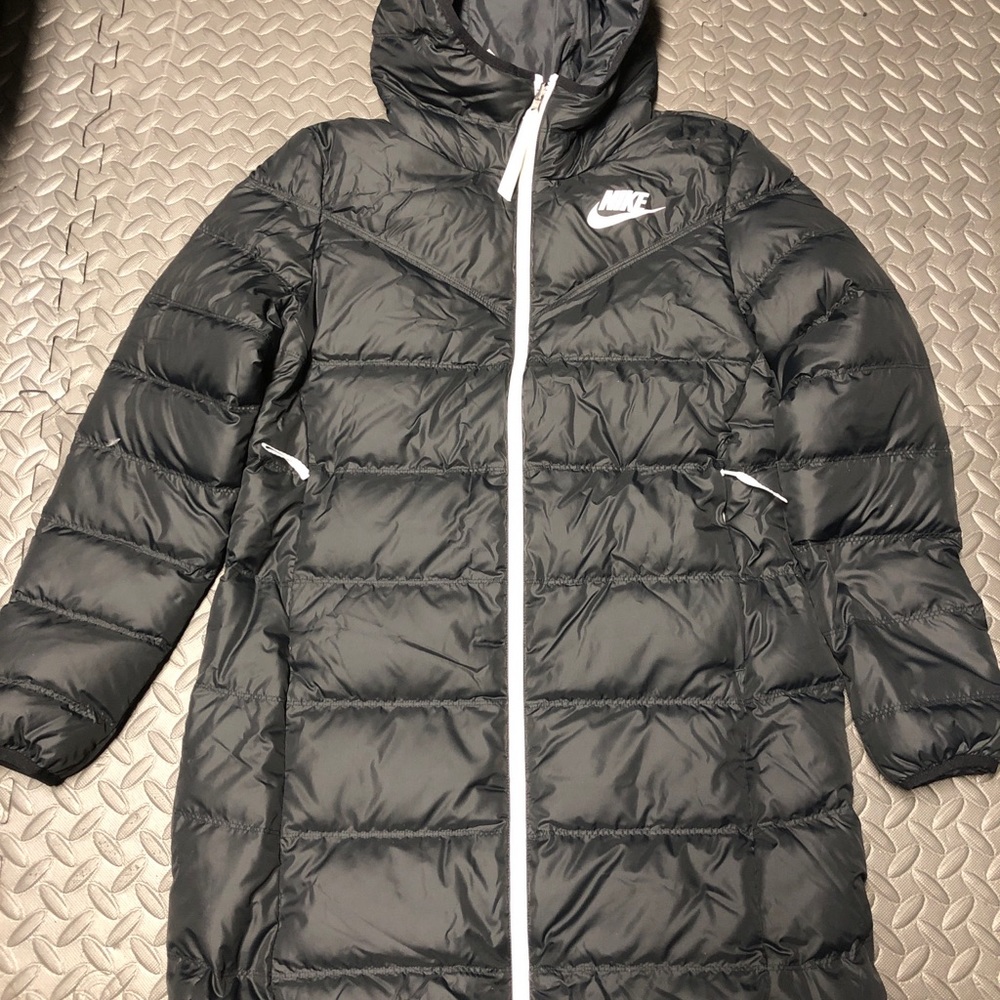 Nike NSW Wind Runner Reversible Down Fill Parka Women's Black CU0284-01 - Picture 3 of 8